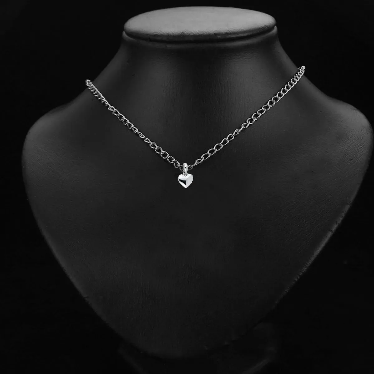 14K White Gold Heart Pendant