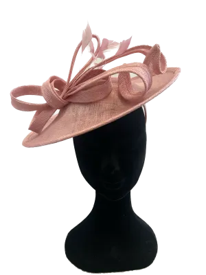 Blush Rose Pink Oval Disc Hairband Fascinator