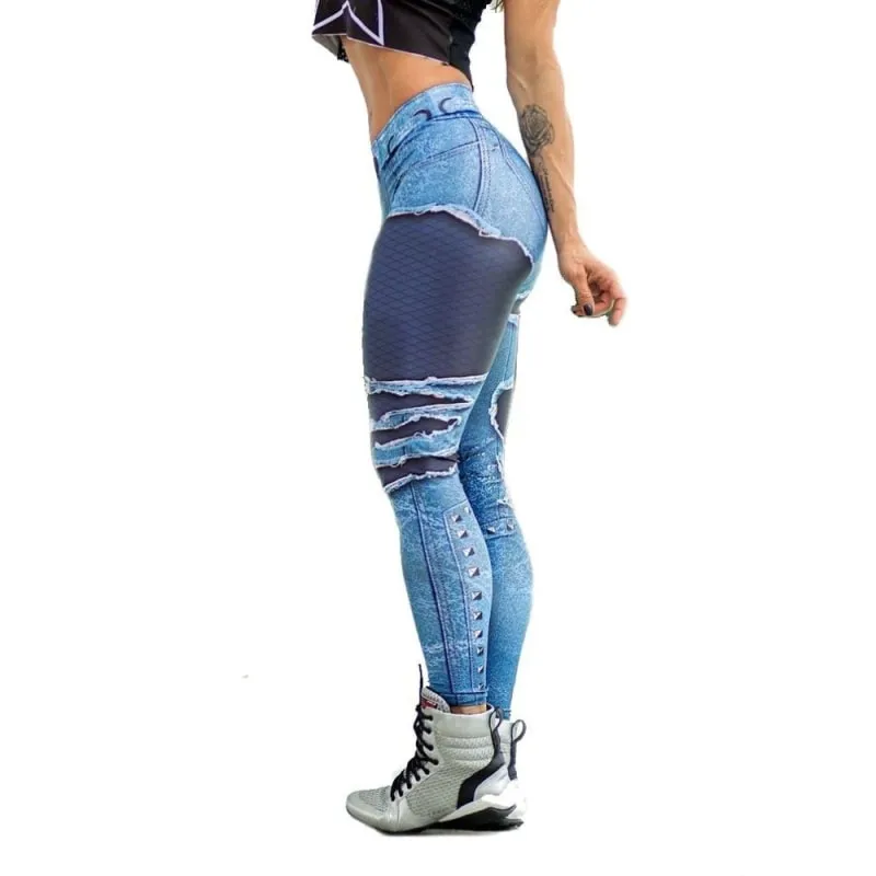Breathable Realistic Jeans Leggings