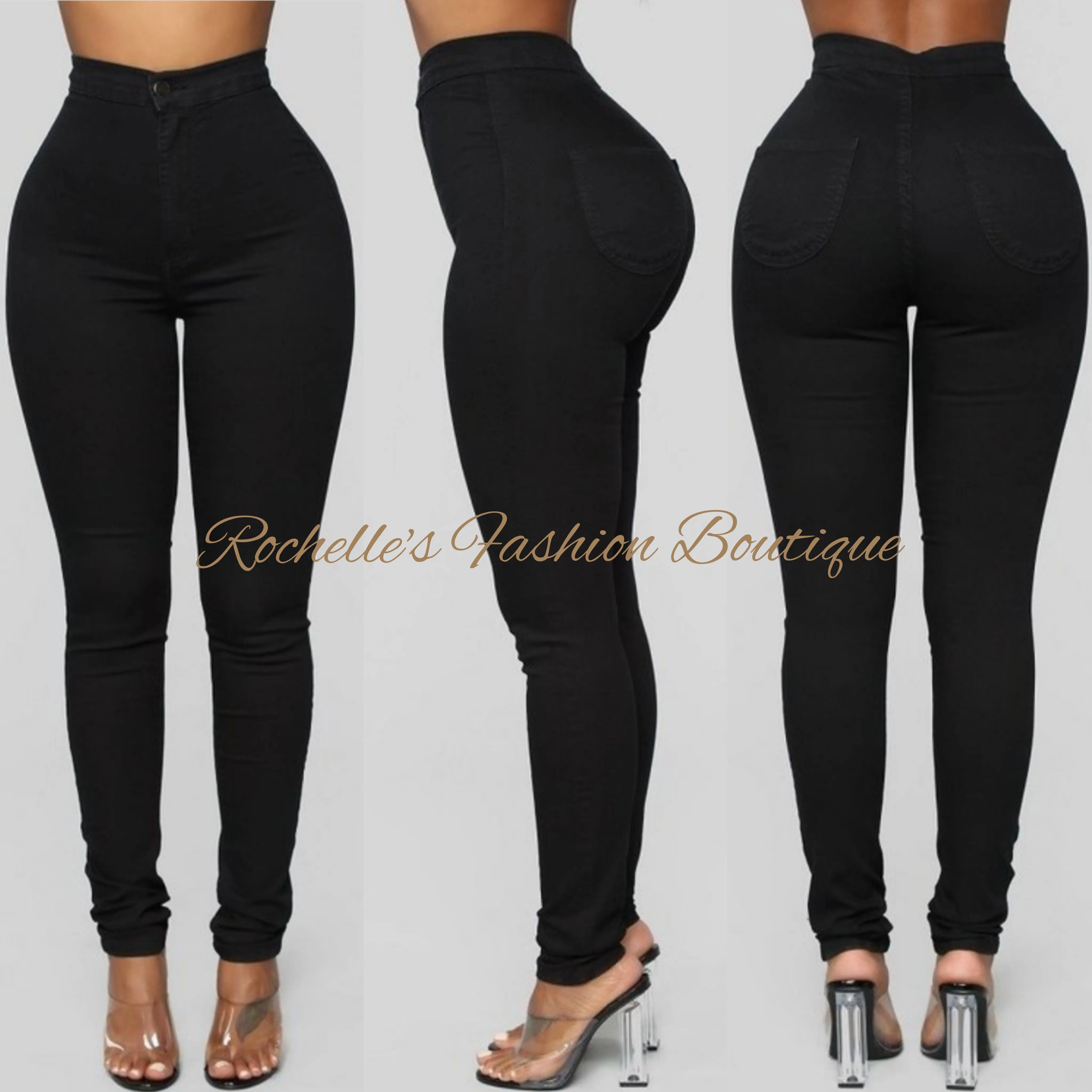 Burgundy High Rise Basic Skinny Plus Jeans