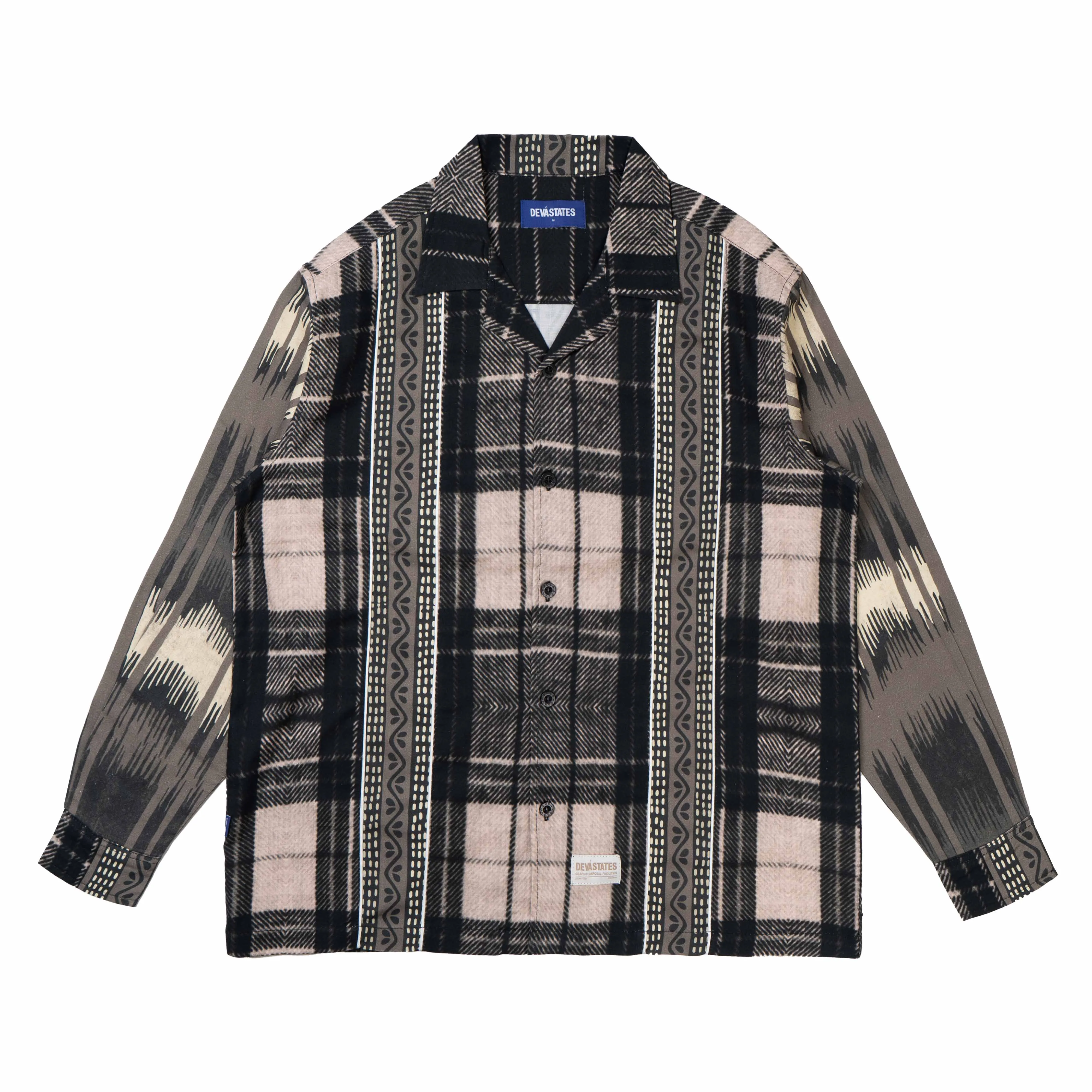 IKAT L/S Linen Shirt [Black]