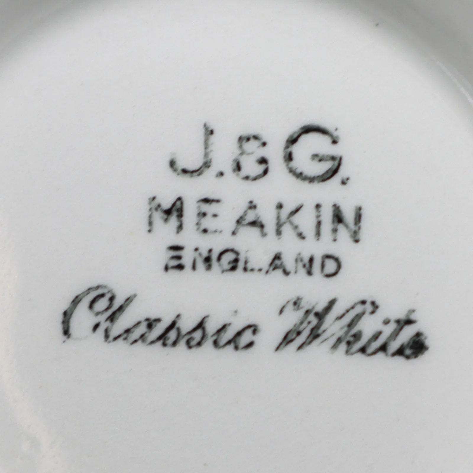 J & G Meakin Classic White Cheltenham Silver Creamer Sugar Bowl Flutted 1960's