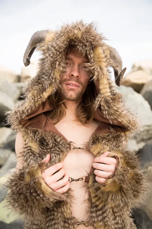 Men's Horned Viking Vest in "Minotaur"