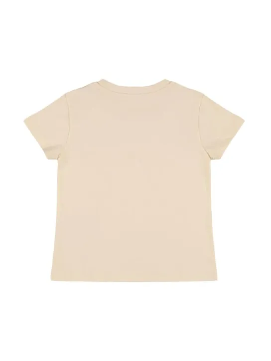 Moncler   Embroidered logo cotton t-shirt 