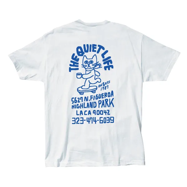 QL Skating Cat T-Shirt - White