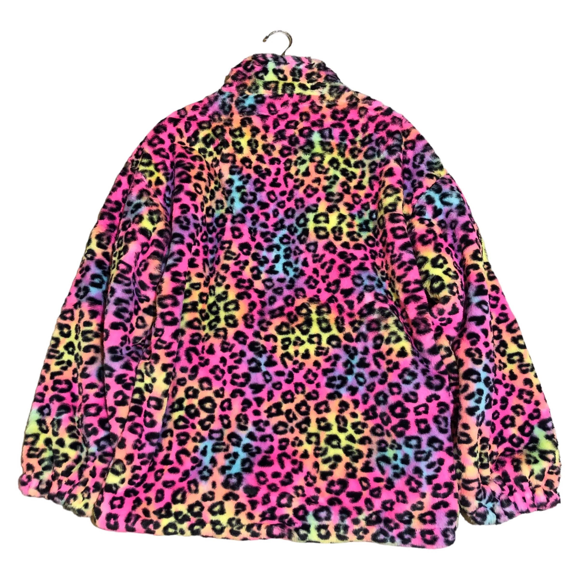 Rainbow Leopard Fleece Jacket