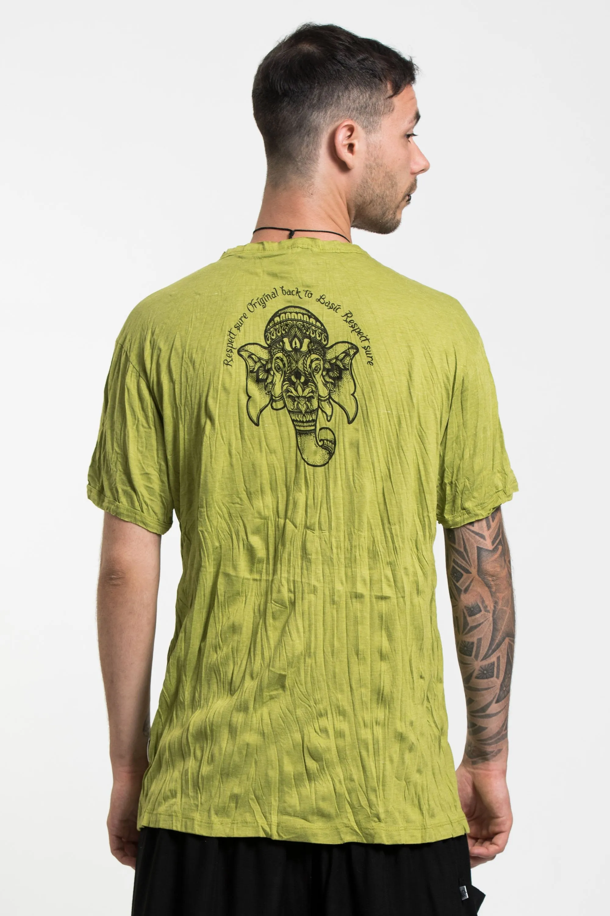 Sure Design Men's Lotus Ganesh T-Shirt in Lime