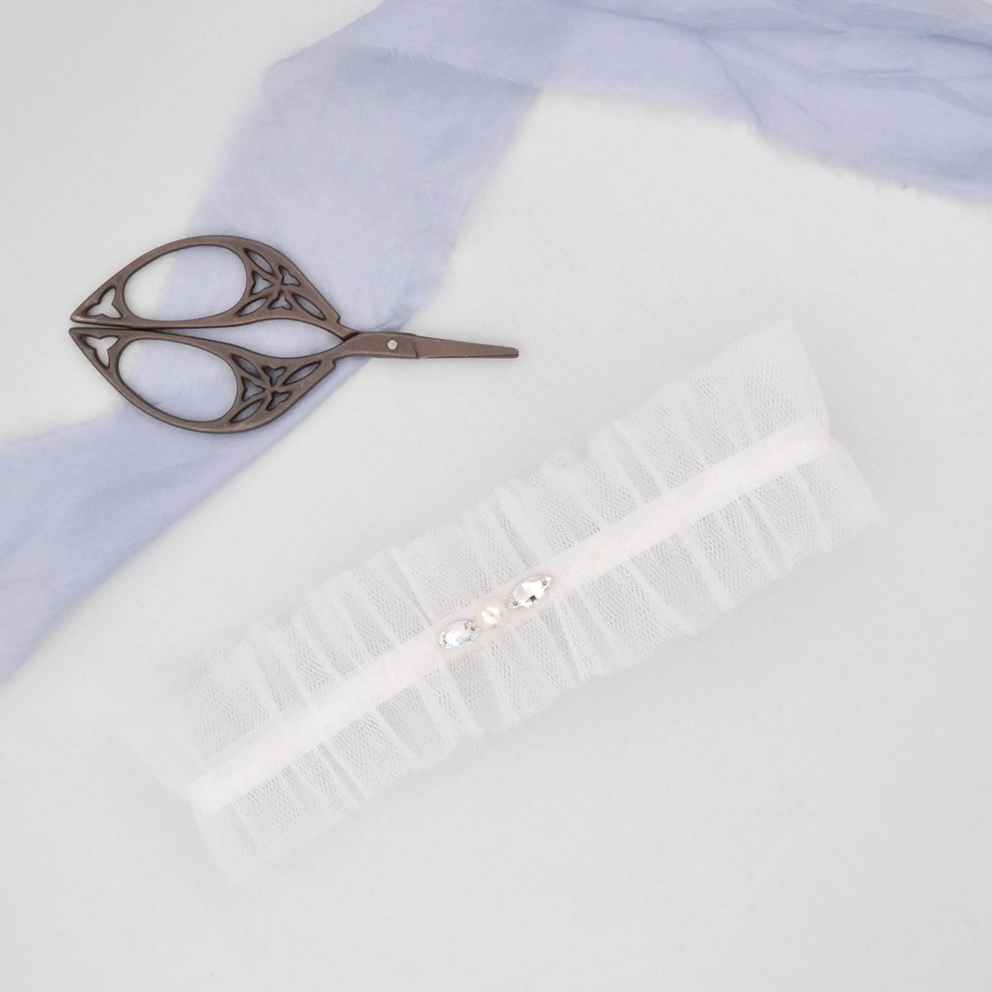 Tulle wedding garter (various colours) - 'Tallé'