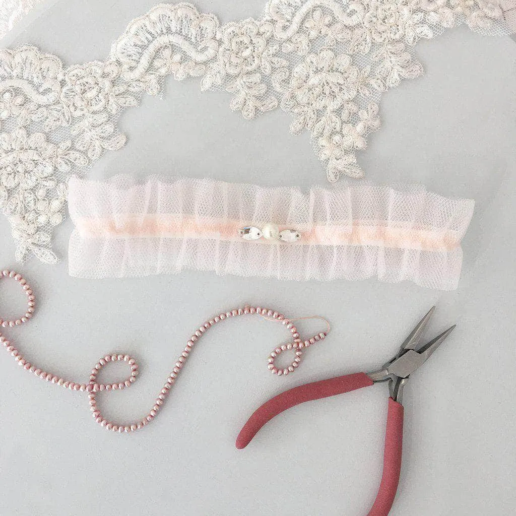 Tulle wedding garter (various colours) - 'Tallé'