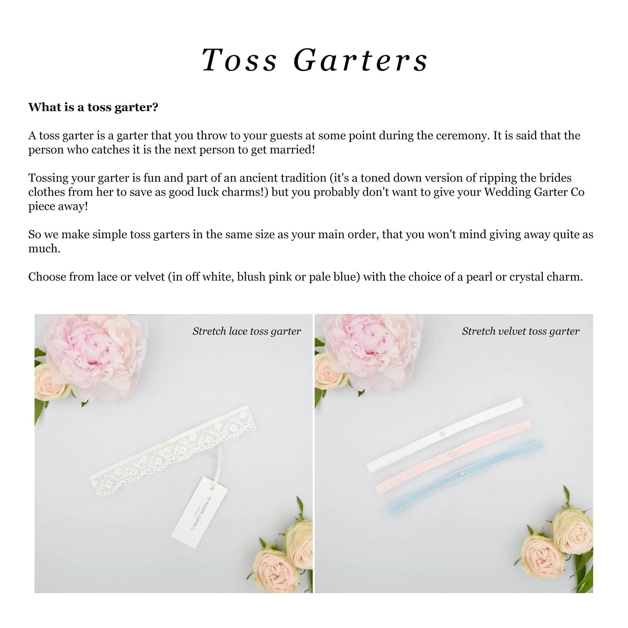 Tulle wedding garter (various colours) - 'Tallé'