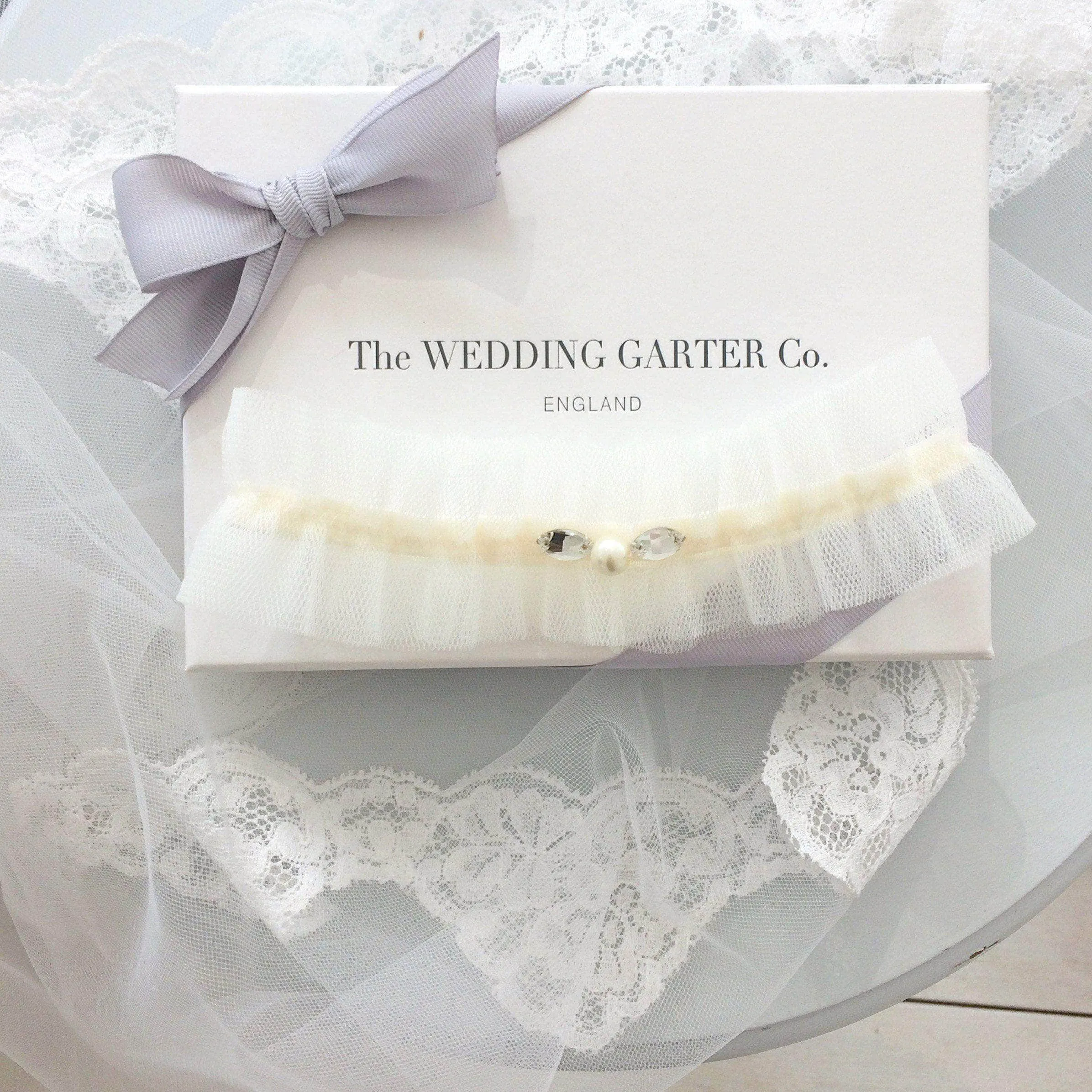 Tulle wedding garter (various colours) - 'Tallé'